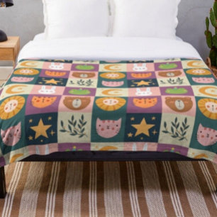 Cobertor De Velo Crianças de Patchwork de Animais Cachinhos