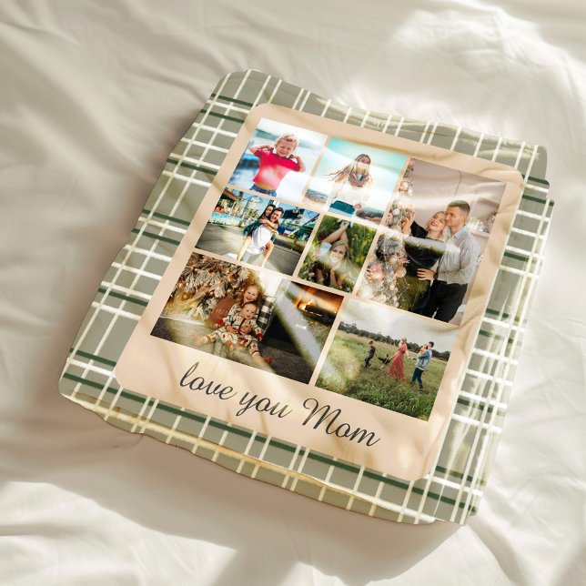 Cobertor De Velo Crianças de Xadrez neutra Monograma de fotos múlti (Criador carregado)