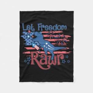 Cobertor De Velo Crianças Deixam Liberdade Rawr T-rex Dinossauro Us