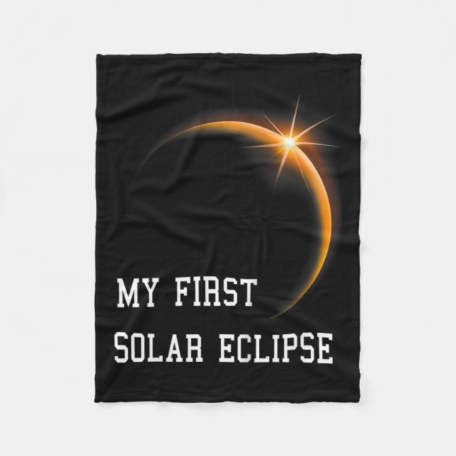 Cobertor De Velo Crianças Meu Primeiro Eclipse Solar Meninas 2024 S (Frente)