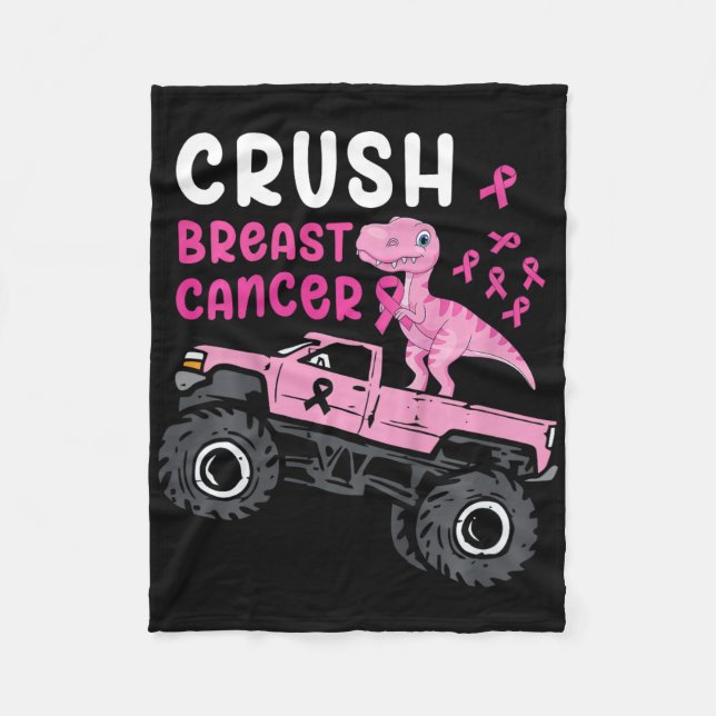 Cobertor De Velo Crianças Monstro Caminhão Dinossauro Esmagamento C (Frente)