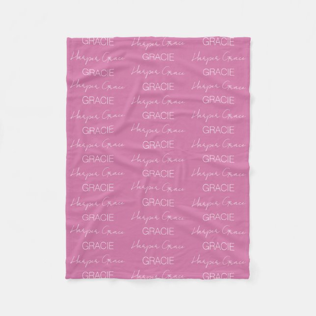 Cobertor De Velo Crianças Nome Personalizado Fleece Blanket (Frente)