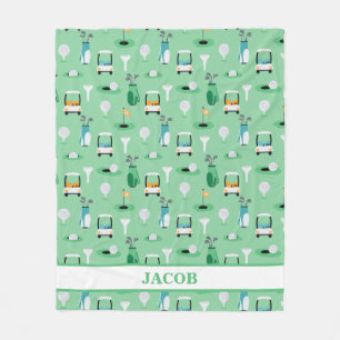 Cobertor De Velo Crianças Personalizadas Golfer Golfcart Golfing