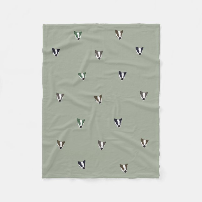 Cobertor De Velo Criatura da floresta do texugo (Frente)