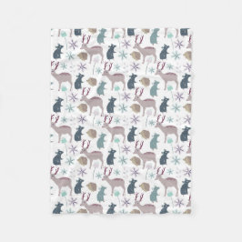 Cobertor De Velo Criaturas do animal da floresta do bebê