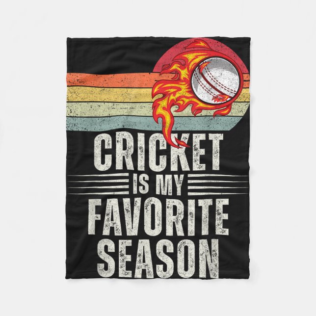 Cobertor De Velo Cricket Is My Favorite Season  (Frente)