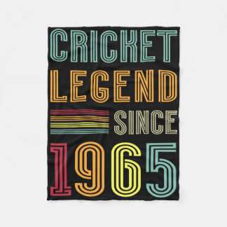 Cobertor De Velo Cricket Legend 1965 60 Years Sport 60th Birthday C
