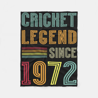 Cobertor De Velo Cricket Legend 1972 53 Years Sport 53rd Birthday C