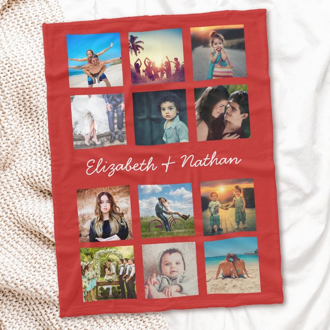 Cobertor De Velo Crie A Sua Família Personalizada De Colagem De Fot (Criador carregado)