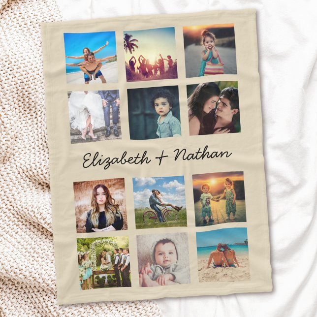 Cobertor De Velo Crie A Sua Família Personalizada De Colagem De Fot (Criador carregado)