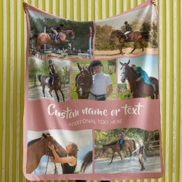 Cobertor De Velo Crie a sua própria colagem fotográfica do cavalo r