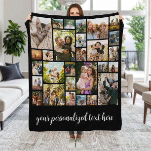Cobertor De Velo Crie Sua Colagem Personalizada de 28 Fotos