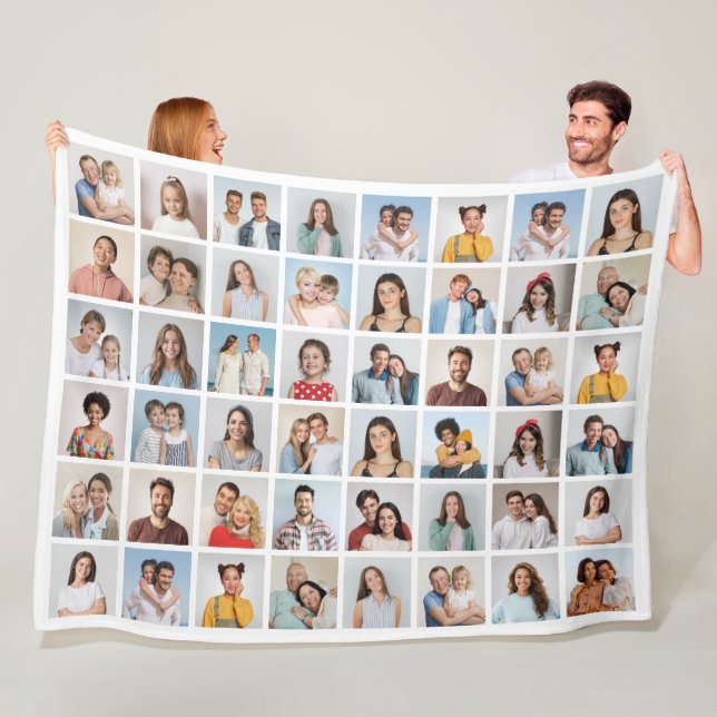 Cobertor De Velo Crie Sua Própria Colagem de 48 Fotos  (In Situ)