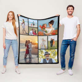 Cobertor De Velo Crie sua própria colagem de 8 fotos