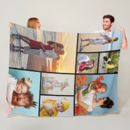 Cobertor De Velo Crie sua própria colagem de 8 fotos