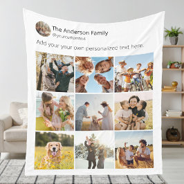 Cobertor De Velo Crie sua própria colagem de fotos de mídia social