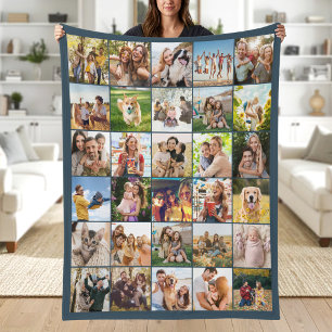 Cobertor De Velo Crie Sua Própria Colagem de Fotos Personalizada co