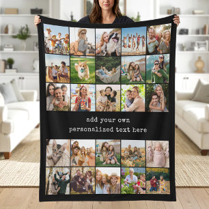 Cobertor De Velo Crie Sua Própria Colagem de Fotos Personalizada co