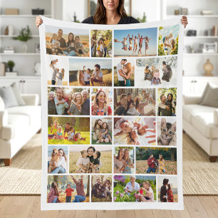 Cobertor De Velo Crie Sua Própria Colagem de Fotos Personalizada co