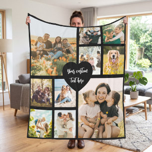 Cobertor De Velo Crie Sua Própria Colagem de Fotos Personalizada co