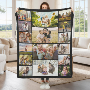 Cobertor De Velo Crie Sua Própria Colagem de Fotos Personalizada co