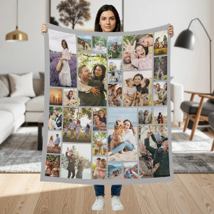 Cobertor De Velo Crie Sua Própria Colagem de Fotos Personalizada de