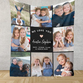 Cobertor De Velo Crie sua própria colagem de fotos, tia Black