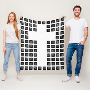 Cobertor De Velo Crie um padrão cruzado com qualquer logotipo ou im
