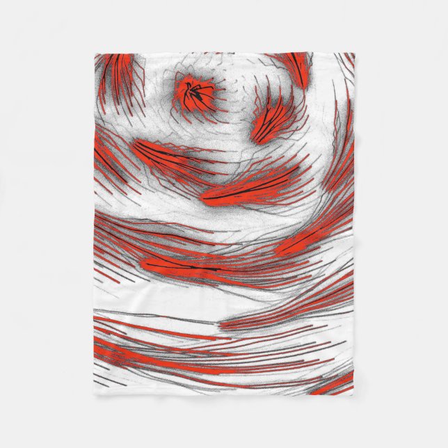 Cobertor De Velo Crimson Wave Motion Fleece Blanket (Frente)