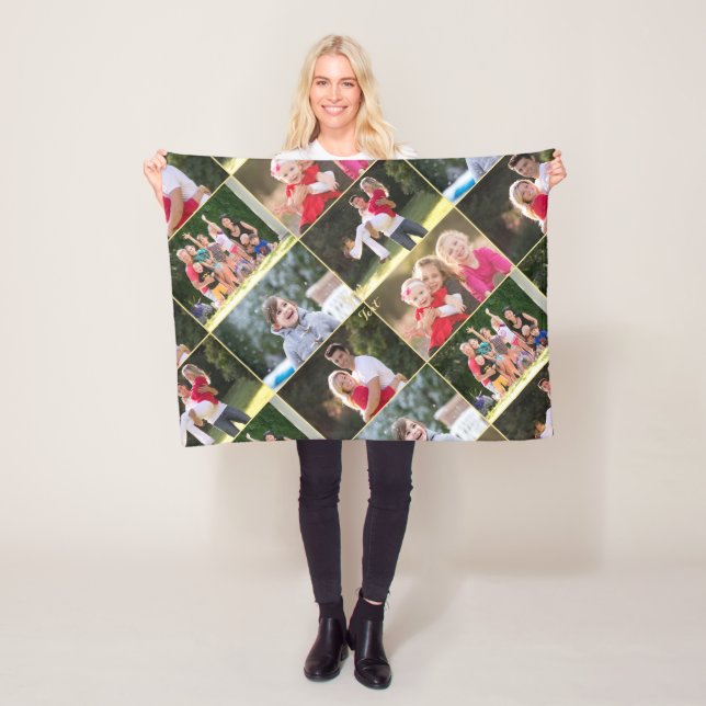 Cobertor De Velo Crio Familiares Crianças Pets Colagem Fotográfica  (In Situ)