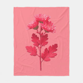 Cobertor De Velo Crisântemo Rosa
