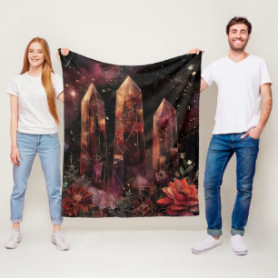 Cobertor De Velo Cristal Floral da Galáxia Âmbar Mística (10)