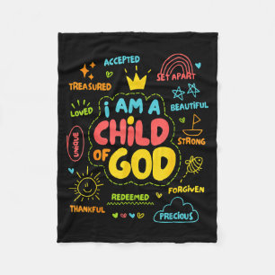Cobertor De Velo Cristianismo Eu Sou Uma Criança De Deus Jesus Fé C