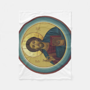 Cobertor De Velo Cristo Pantocrator Bizantino Arte de Mosaico Redon