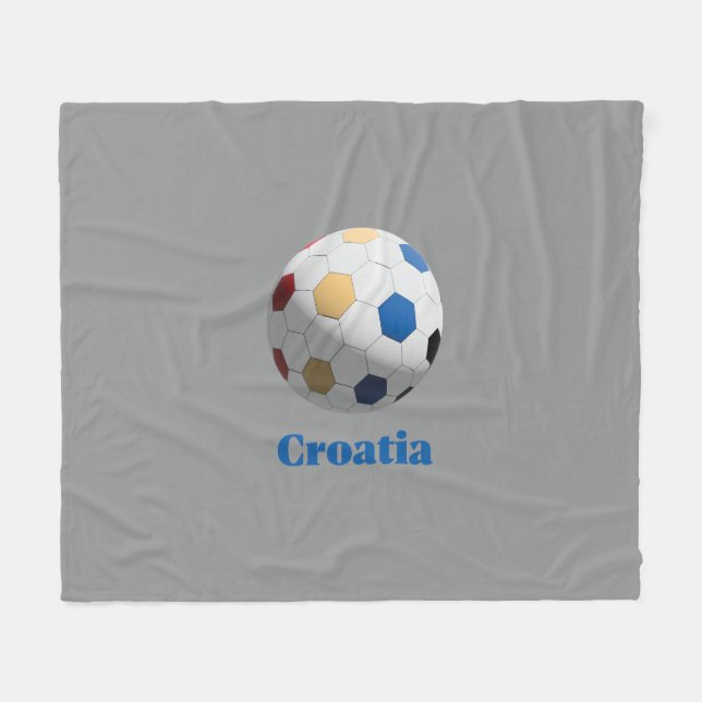 Cobertor De Velo Croatia Soccer (Frente (Horizontal))