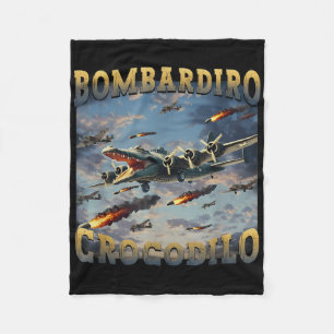 Cobertor De Velo Crocodilo Engraçado Memória Bombardiro Crocodilo F