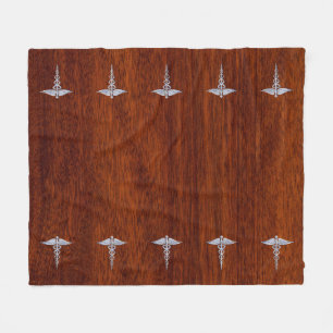 Cobertor De Velo Cromo Como Caduceus Símbolo Médico Mahogany Impres