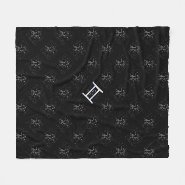 Cobertor De Velo Cromo como Gemini Sinal Zodiac em Hevelius (Frente (Horizontal))