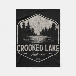 Cobertor De Velo Crooked Lake Indiana Outdoors Antigo 