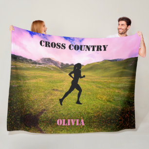 Cobertor De Velo Cross Country Girls Pink Sky Fleece Blanket