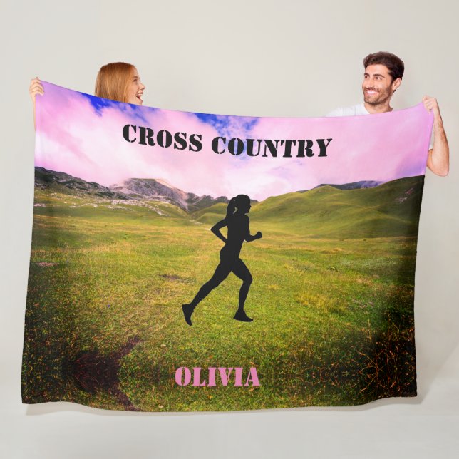 Cobertor De Velo Cross Country Girls Pink Sky Fleece Blanket (In Situ)