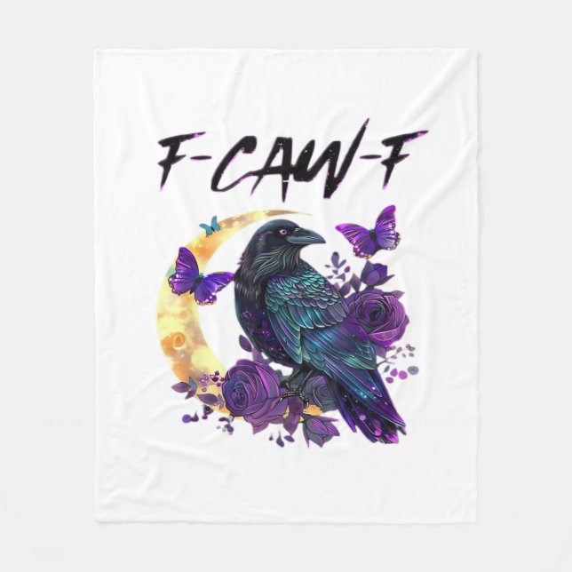 Cobertor De Velo Crow F Caw F Funny Bird Moon Gothic Design (Frente)