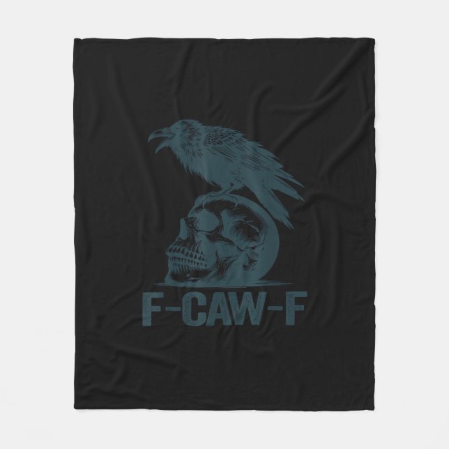 Cobertor De Velo Crow F-Caw-F Retro Crow Lover Funny (Frente)