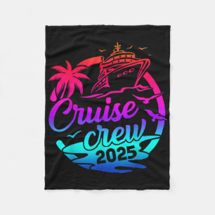 Cobertor De Velo Cruise Crew 2025 Summer Vacation Trip Funny Matchi
