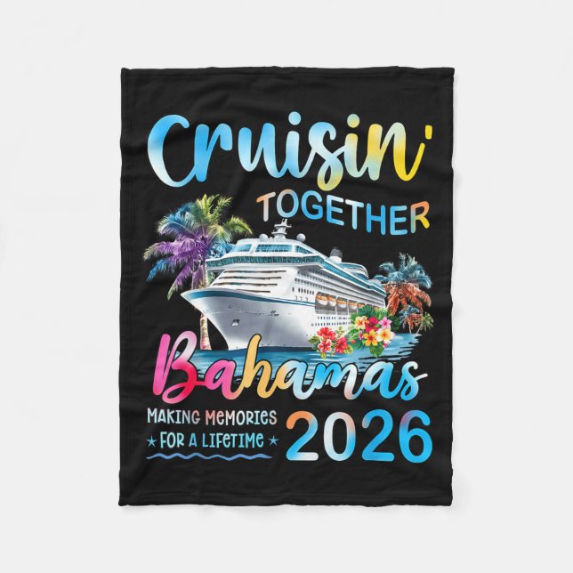 Cobertor De Velo Cruisin' Together Bahamas 2026 Family Group Cruise (Frente)