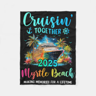 Cobertor De Velo Cruisin' Together Myrtle Beach 2025 Cruzeiro Famil