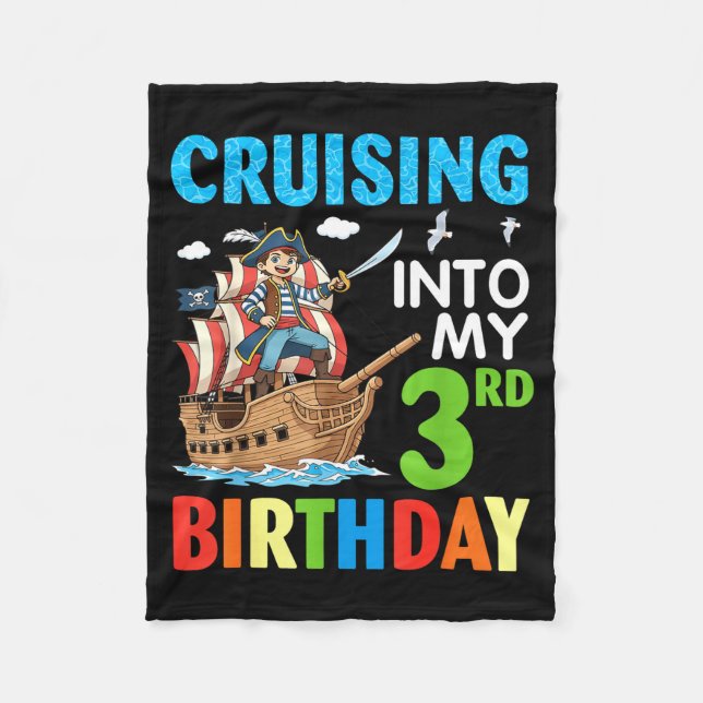 Cobertor De Velo Cruising Into My 3rd Birthday Rate Little Boy 3 Ye (Frente)