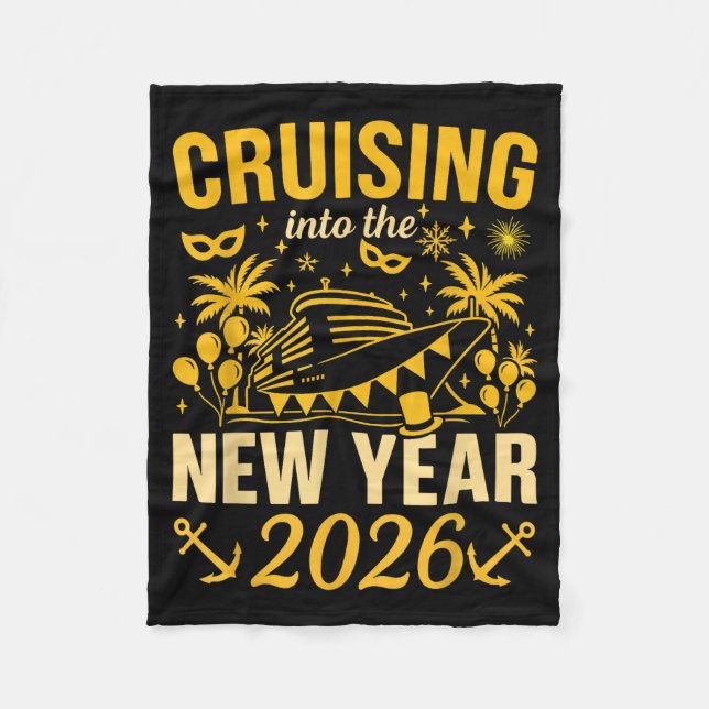 Cobertor De Velo Cruising Into The New Year 2026 Happy New Year 202 (Frente)