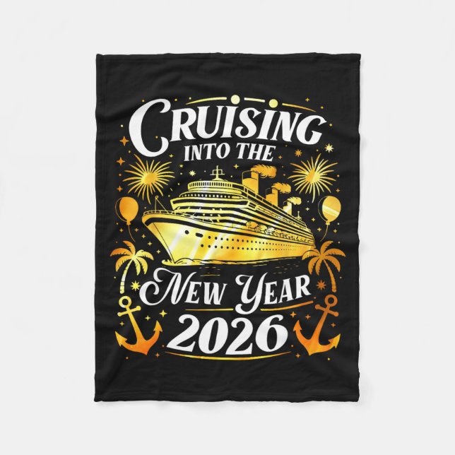 Cobertor De Velo Cruising Into The New Year 2026 Happy New Year Fam (Frente)