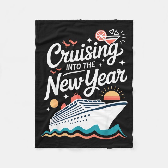 Cobertor De Velo Cruising Into The New Year Cruise Party Sunset Oce (Frente)